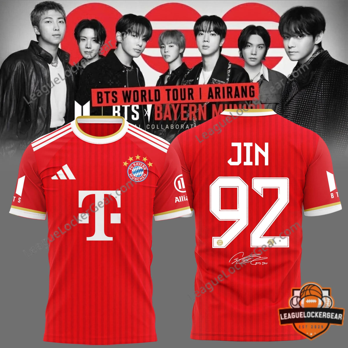 FC Bayern München BTS Collaboration Jin Jersey - LeagueLockerGear