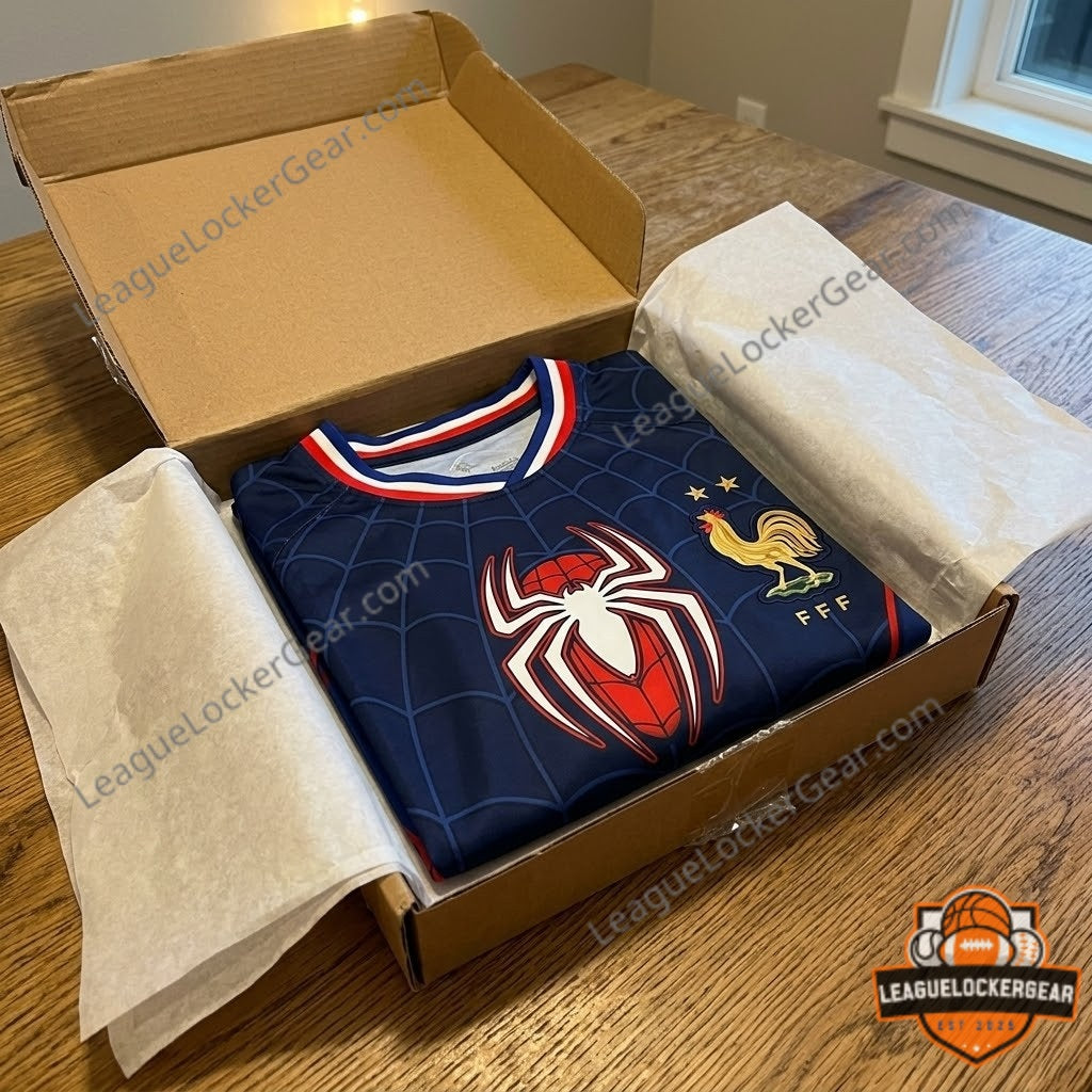 France World Cup 2026 x Spider-Man Soccer Jersey - LeagueLockerGear