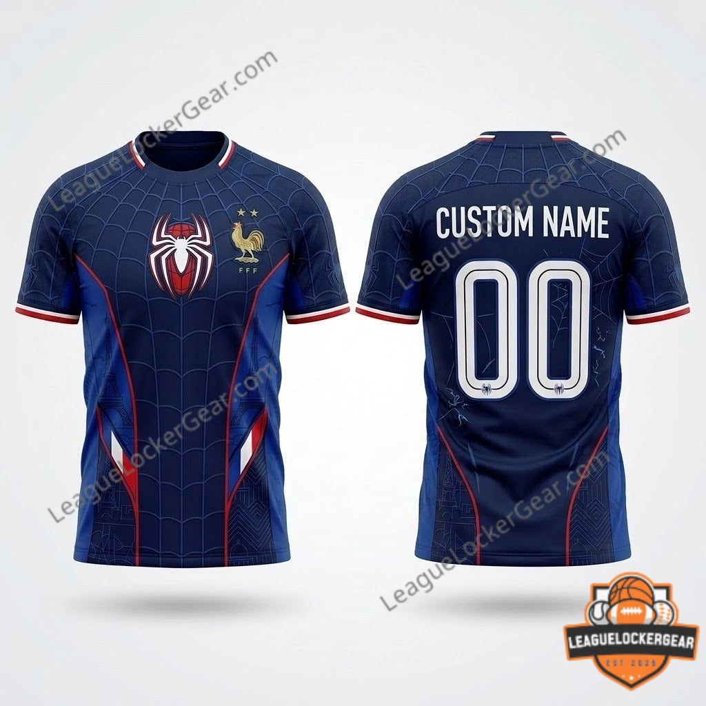 France World Cup 2026 x Spider-Man Soccer Jersey - LeagueLockerGear