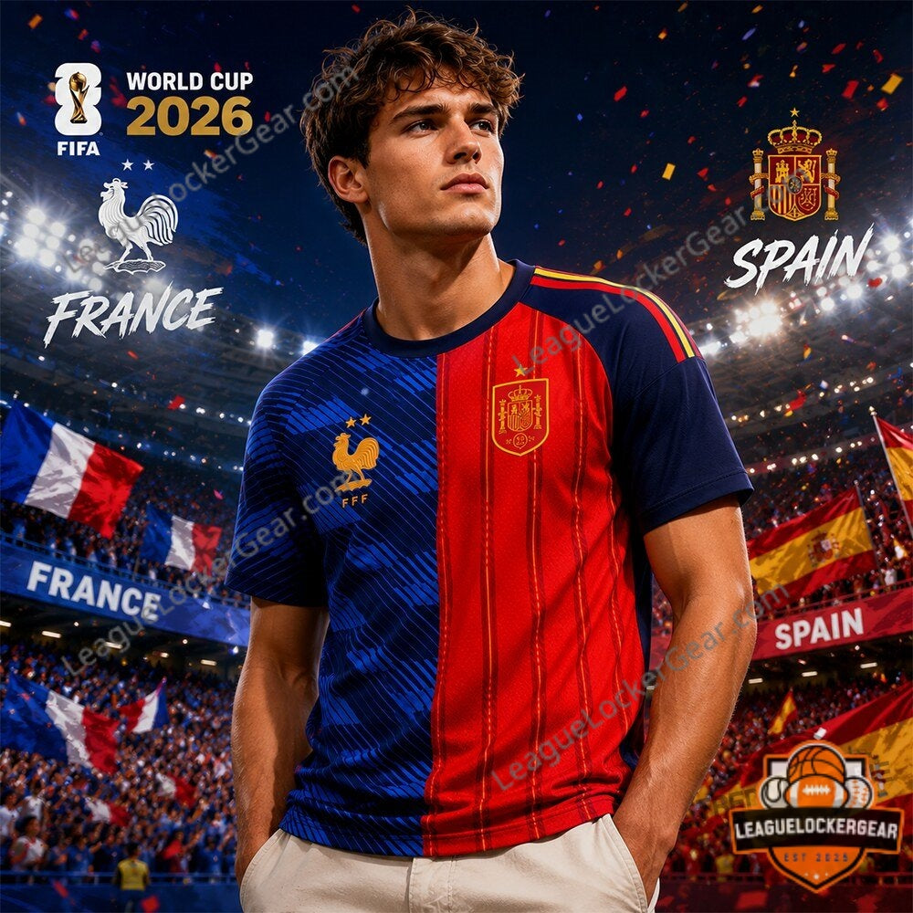 France vs Spain World Cup 2026 Football Jersey - LeagueLockerGear
