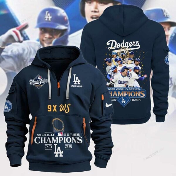 Los Angeles Dodgers 2025 World Series Champions 2D Quarter Zip Hoodie | Buy for only at THK BUY
