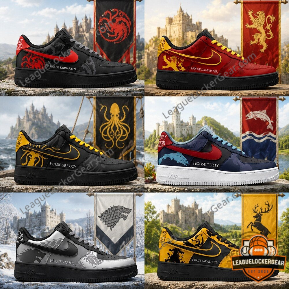 Game of Thrones House Of Targaryen Lannister Greyjoy Sneakers - LeagueLockerGear