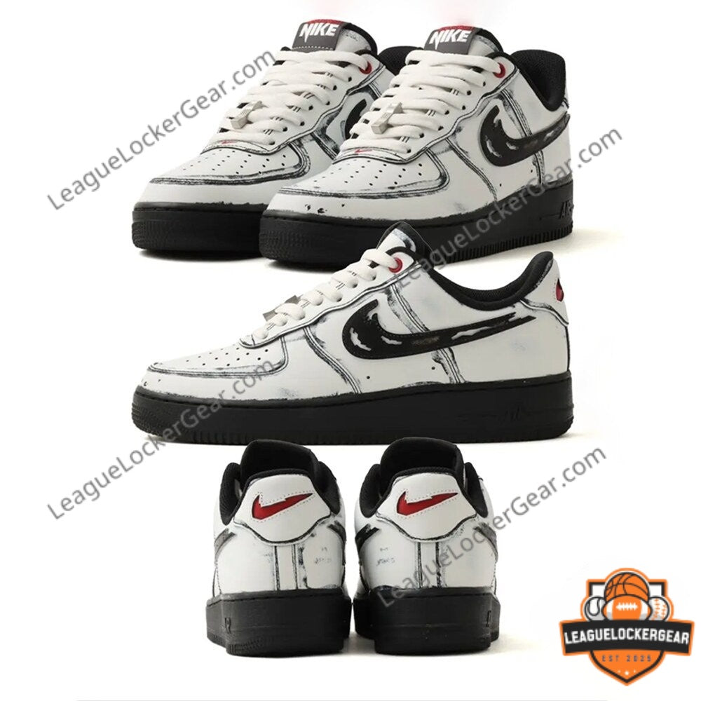 Ghostface Halloween 2026 Nike Air Force 1 Sneakers - LeagueLockerGear