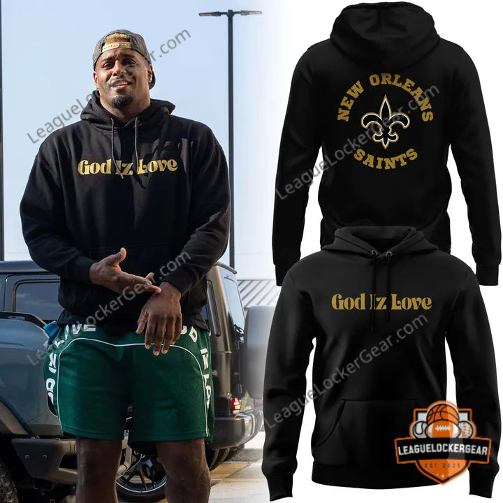 God Iz Love New Orleans Saints Hoodie - LeagueLockerGear