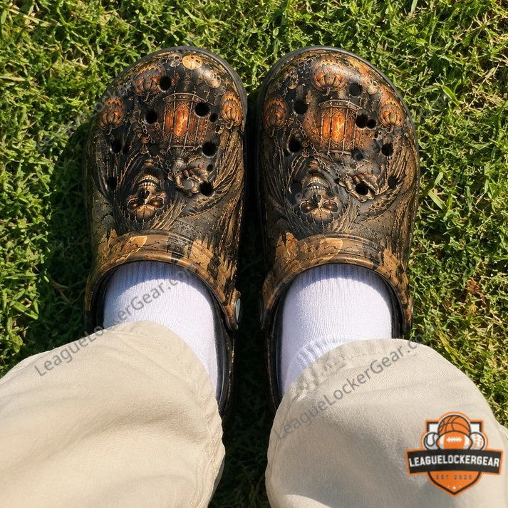 Grim Reaper Dark Harvest Halloween Crocs Clogs