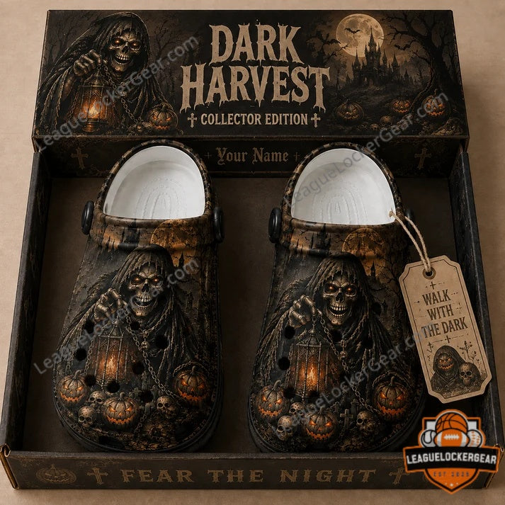 Grim Reaper Dark Harvest Halloween Crocs Clogs