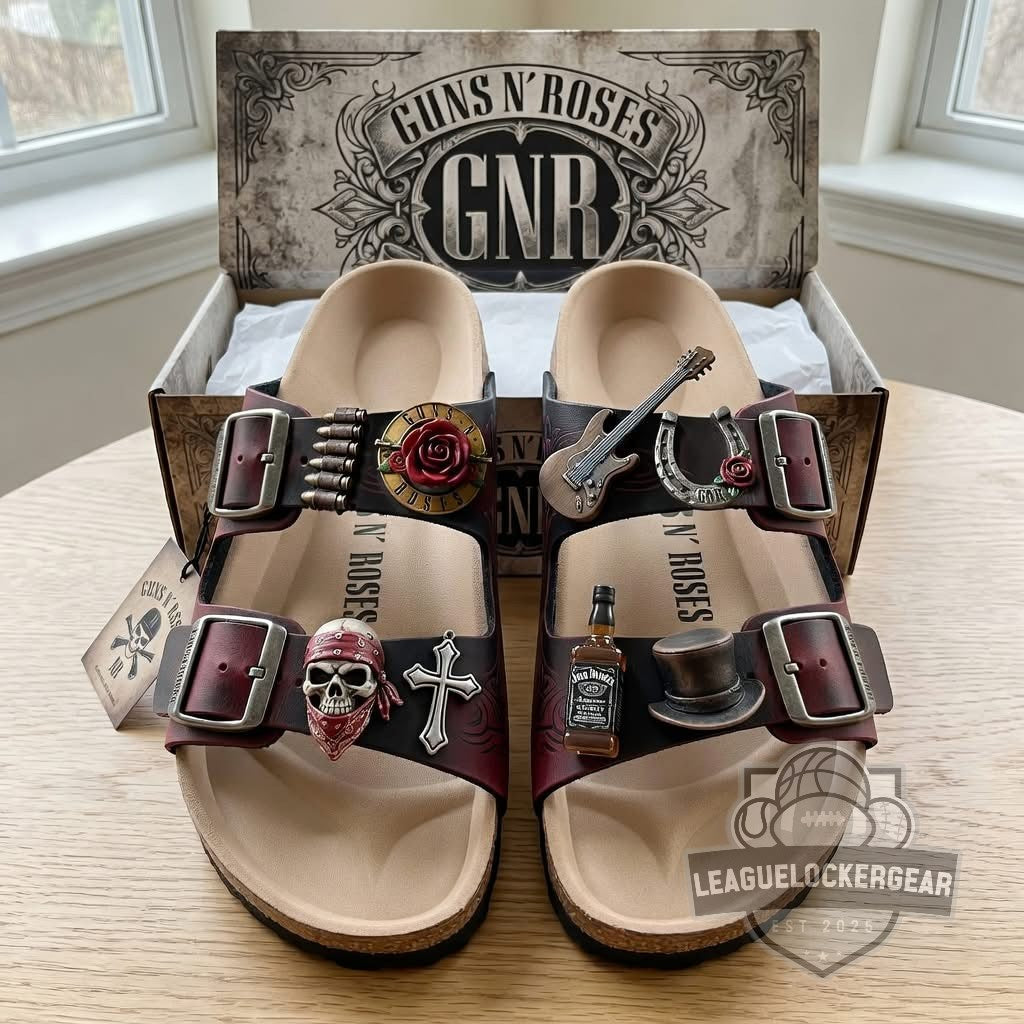 Guns N' Roses Custom Ornaments Slide Sandals - LeagueLockerGear