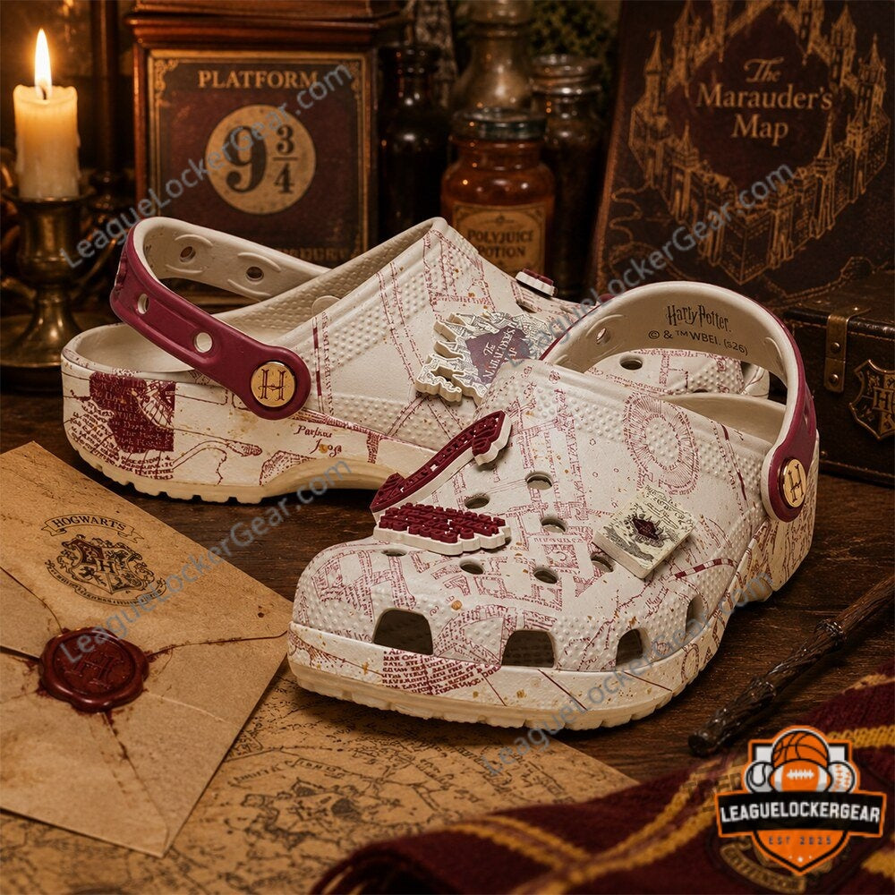 Harry Potter The Marauder's Map Crocs Clogs - LeagueLockerGear