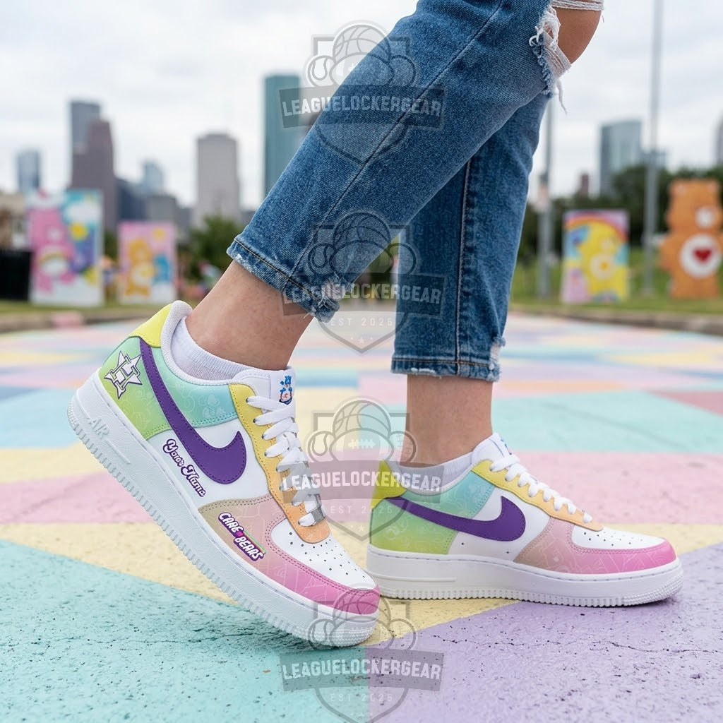 Houston Astros Care Bears Night AF1 Sneakers - LeagueLockerGear