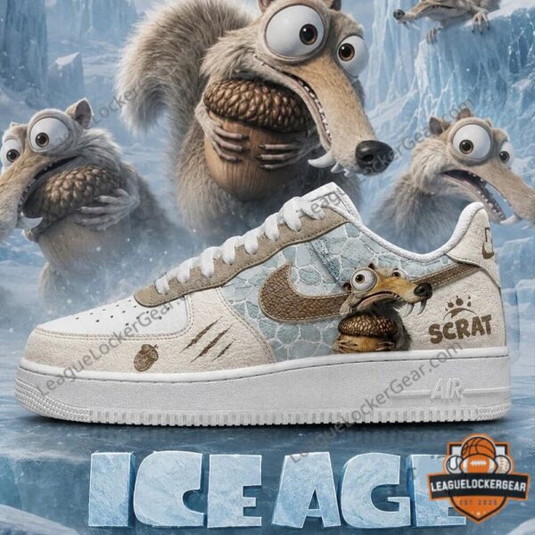 Ice Age Scrat Character Custom Air Force 1 Sneaker - LeagueLockerGear