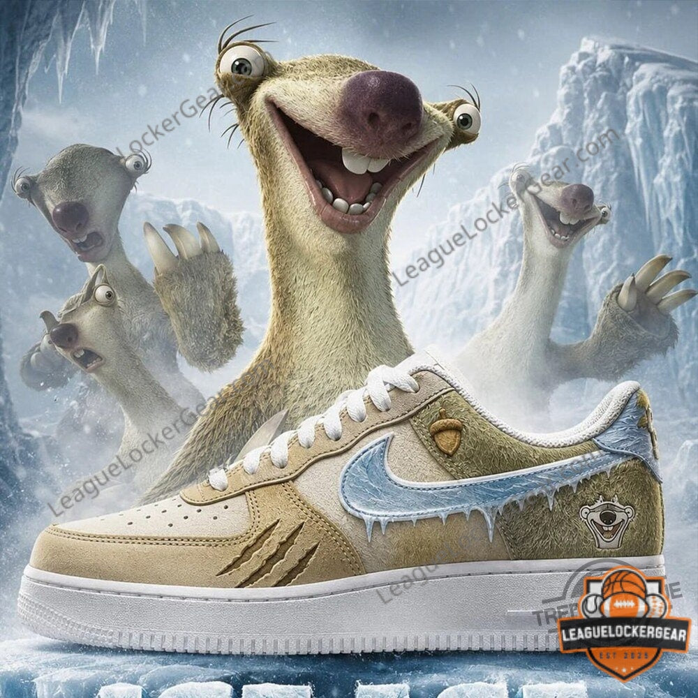 Ice Age Scrat Character Custom Air Force 1 Sneaker - LeagueLockerGear