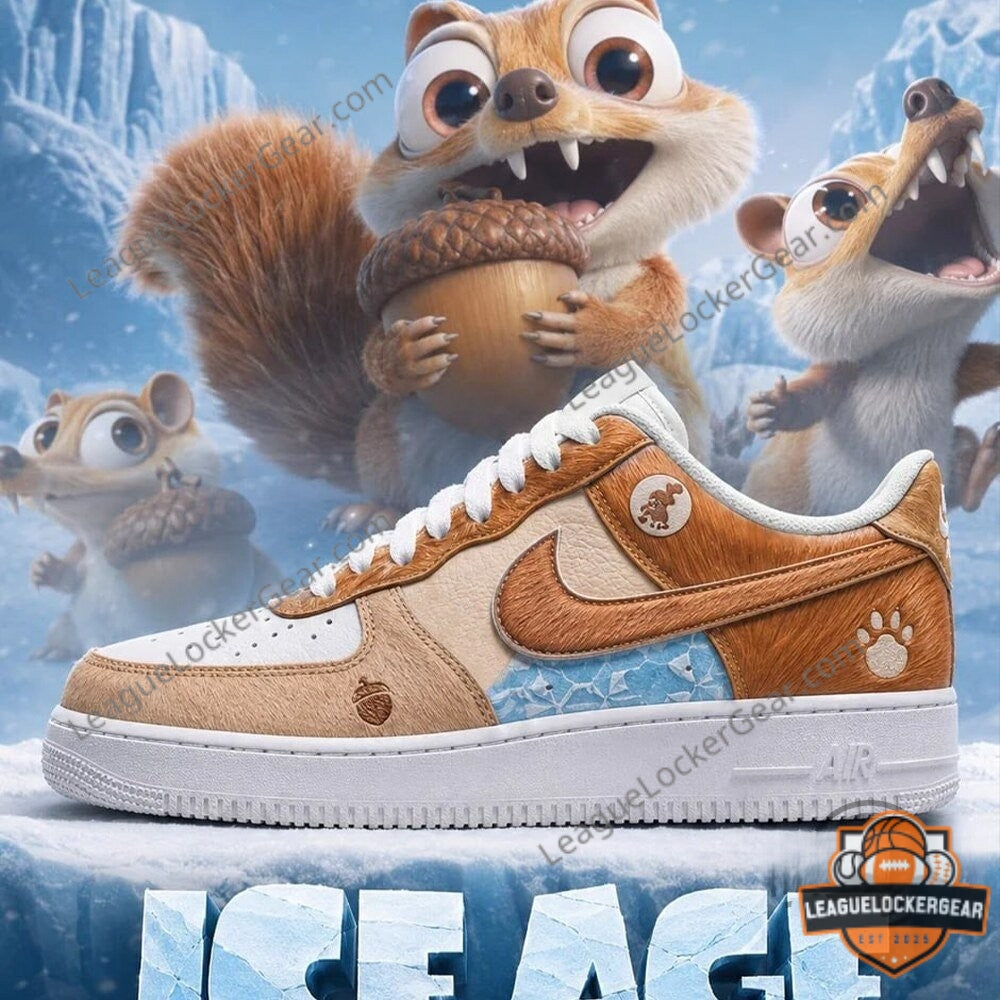Ice Age Scrat Character Custom Air Force 1 Sneaker - LeagueLockerGear