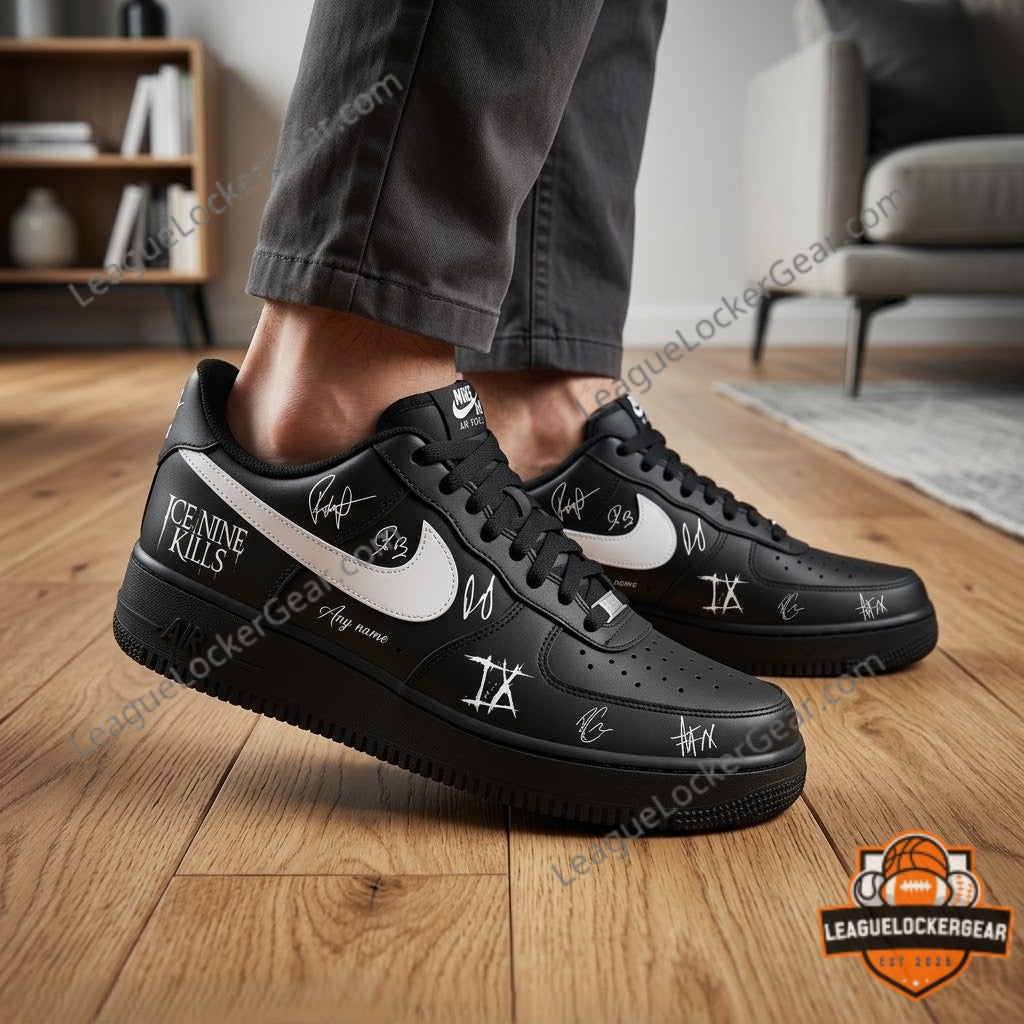 Ice Nine Kills March In Silence Tour Signed Sneakers - LeagueLockerGear