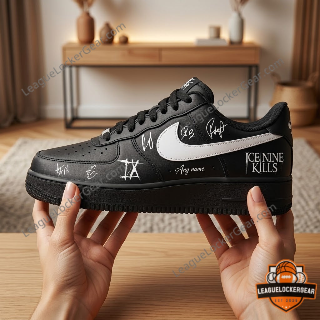 Ice Nine Kills March In Silence Tour Signed Sneakers - LeagueLockerGear