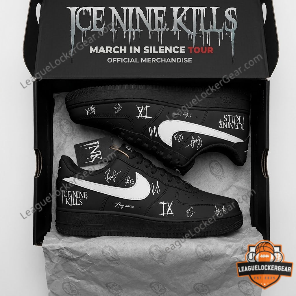 Ice Nine Kills March In Silence Tour Signed Sneakers - LeagueLockerGear