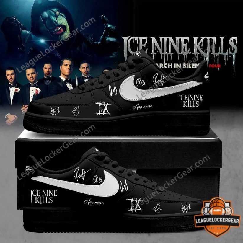 Ice Nine Kills March In Silence Tour Signed Sneakers - LeagueLockerGear