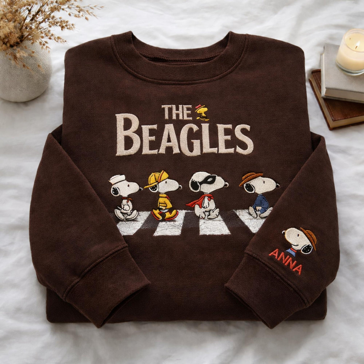 Personalized The Snoopy Beagles Embroidered Sweatshirt | Buy for only at THK BUY