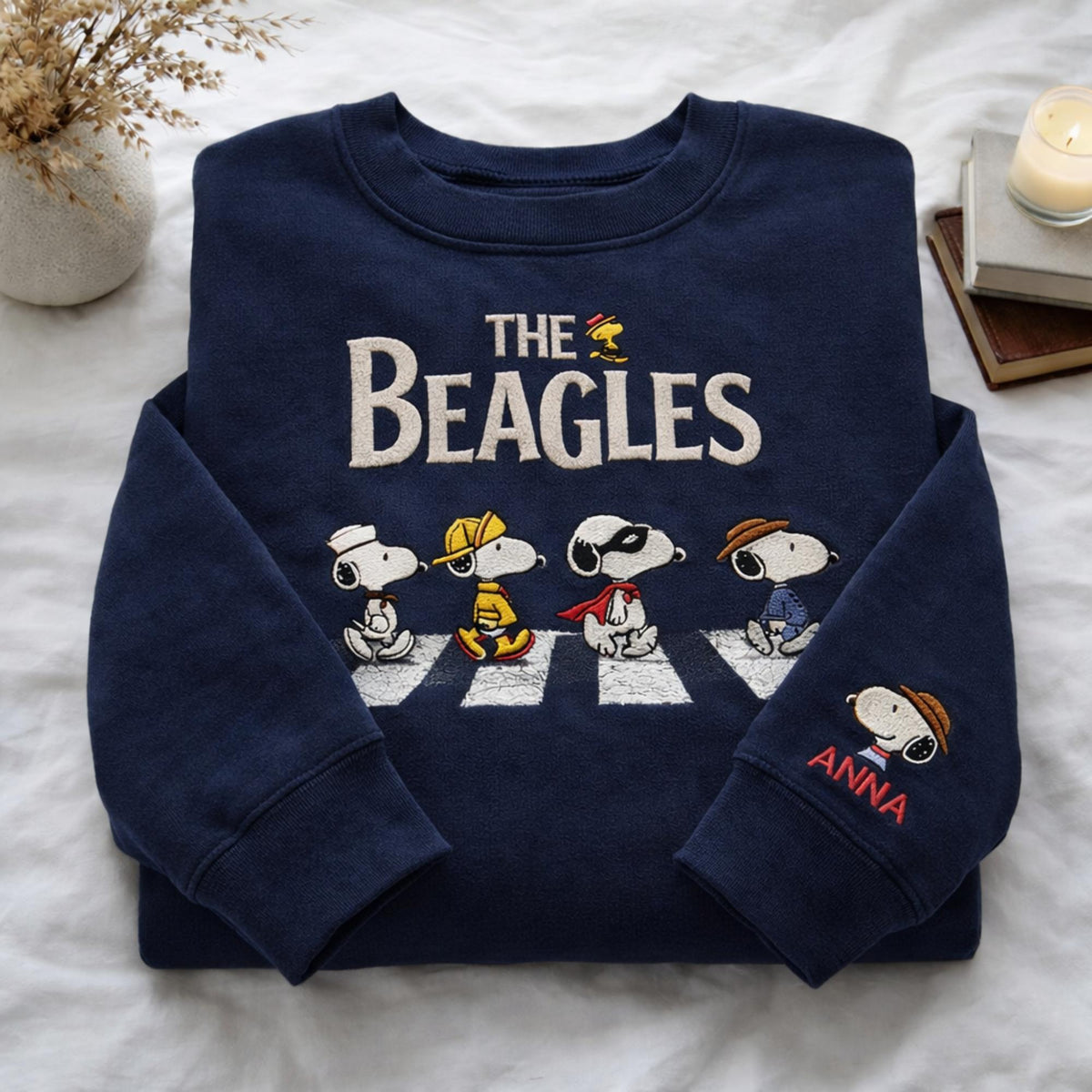Personalized The Snoopy Beagles Embroidered Sweatshirt | Buy for only at THK BUY
