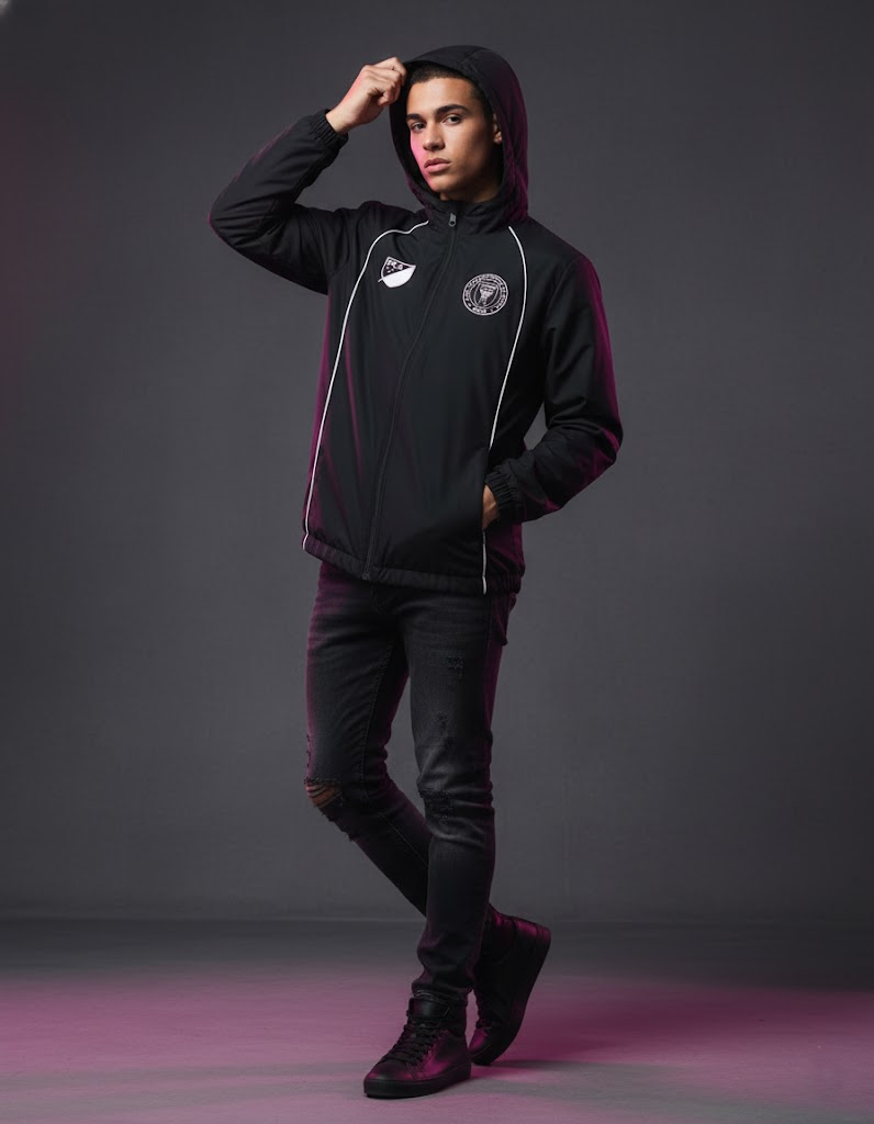 Men's Full-Zip Inter Miami CF Anthem Jacket - Black/Pink MLS Fan Gear - LeagueLockerGear