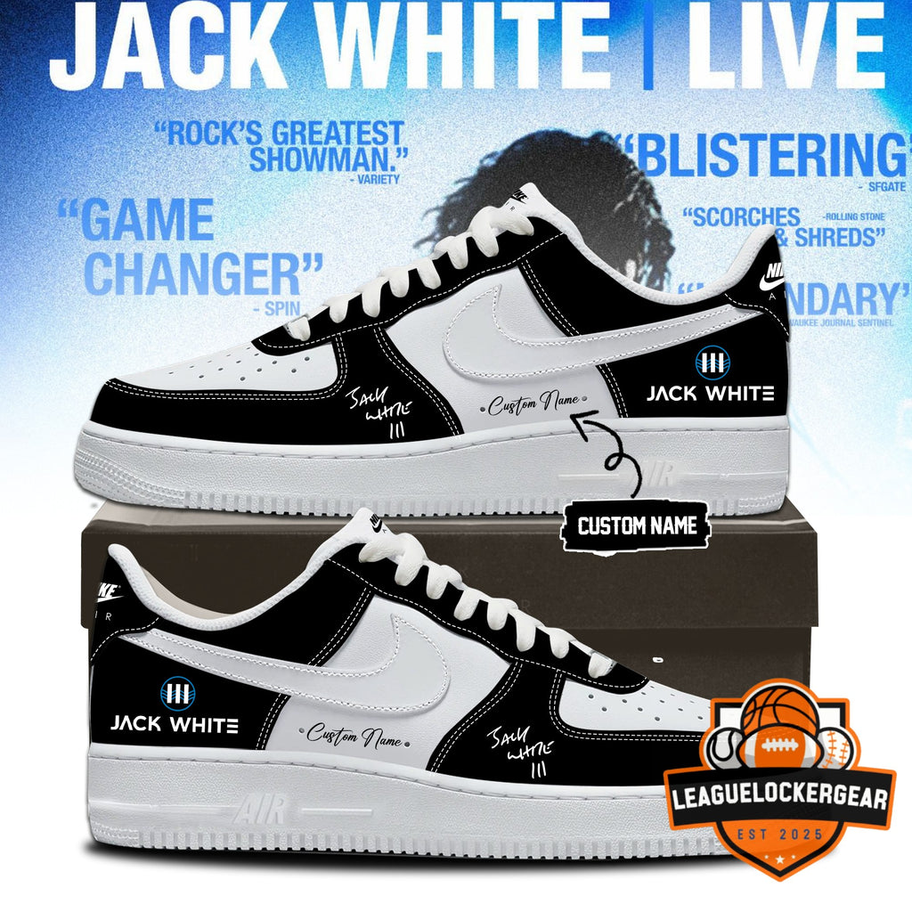 Jack White Live No Name Tour Air Force 1 Low Top Sneakers - LeagueLockerGear