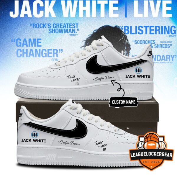 Jack White Live No Name Tour Air Force 1 Low Top Sneakers - LeagueLockerGear