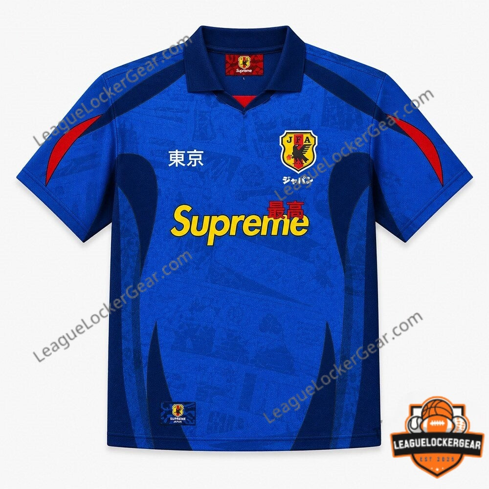 Japan FIFA World Cup 2026 Supreme Collaboration Football Jersey - LeagueLockerGear