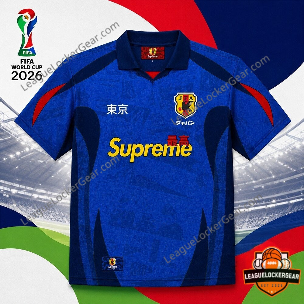 Japan FIFA World Cup 2026 Supreme Collaboration Football Jersey - LeagueLockerGear