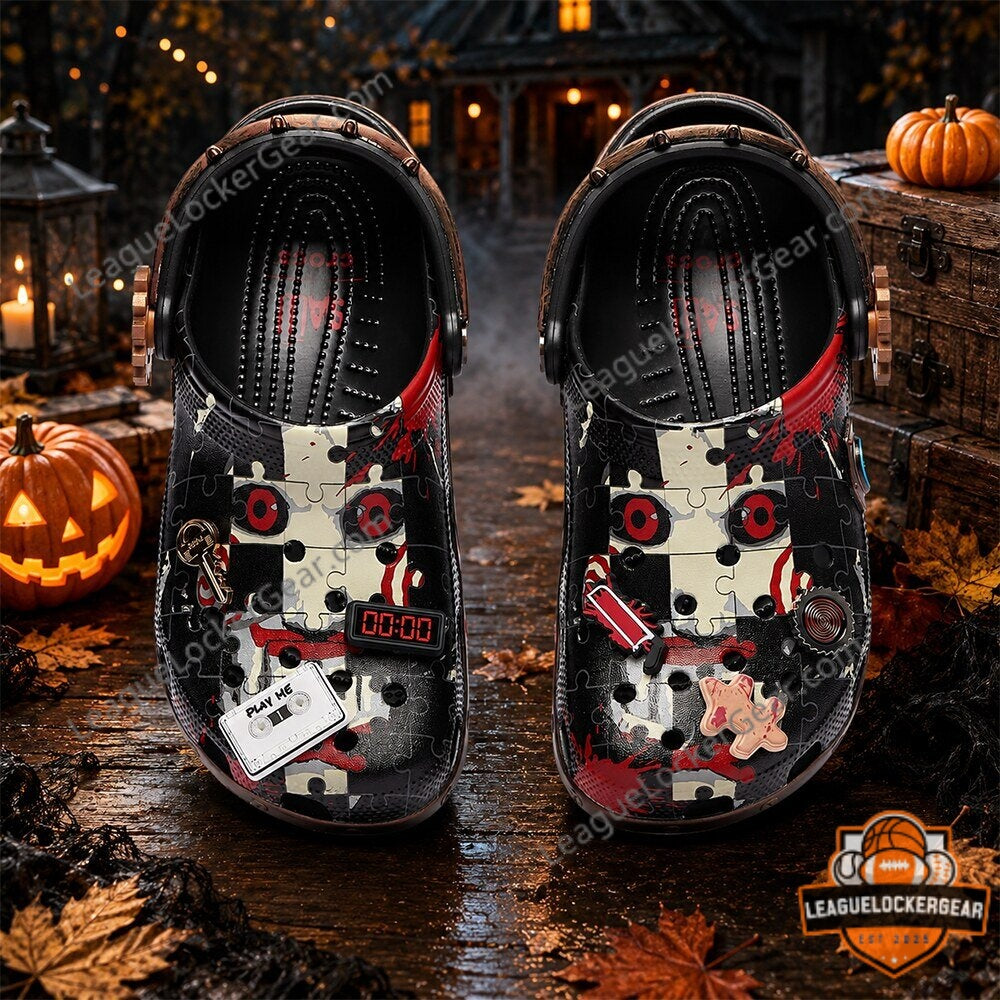 Jigsaw and Michael Myers Halloween 2026 Crocs Clogs