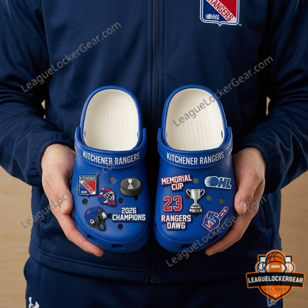 Kitchener Rangers 2026 Memorial Cup Champions Crocs - LeagueLockerGear