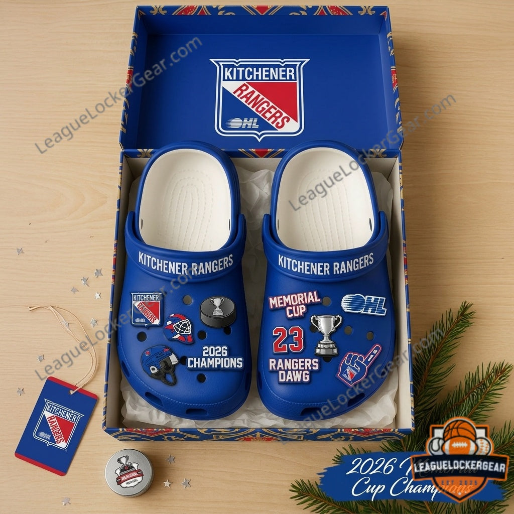 Kitchener Rangers 2026 Memorial Cup Champions Crocs - LeagueLockerGear