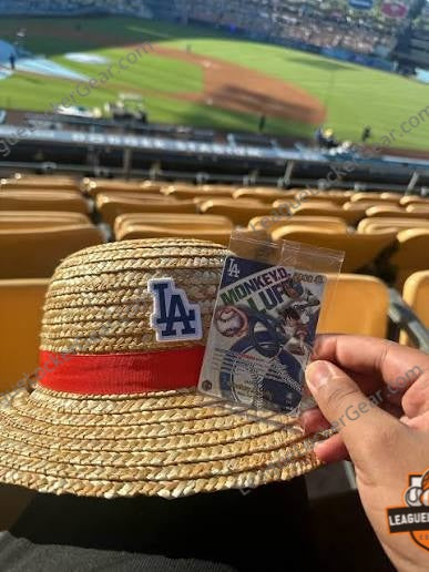 Los Angeles Dodgers LA x One Piece Logo Straw Hat - LeagueLockerGear