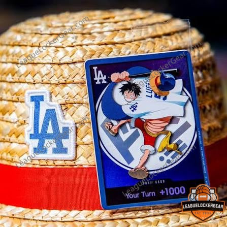 Los Angeles Dodgers LA x One Piece Logo Straw Hat - LeagueLockerGear