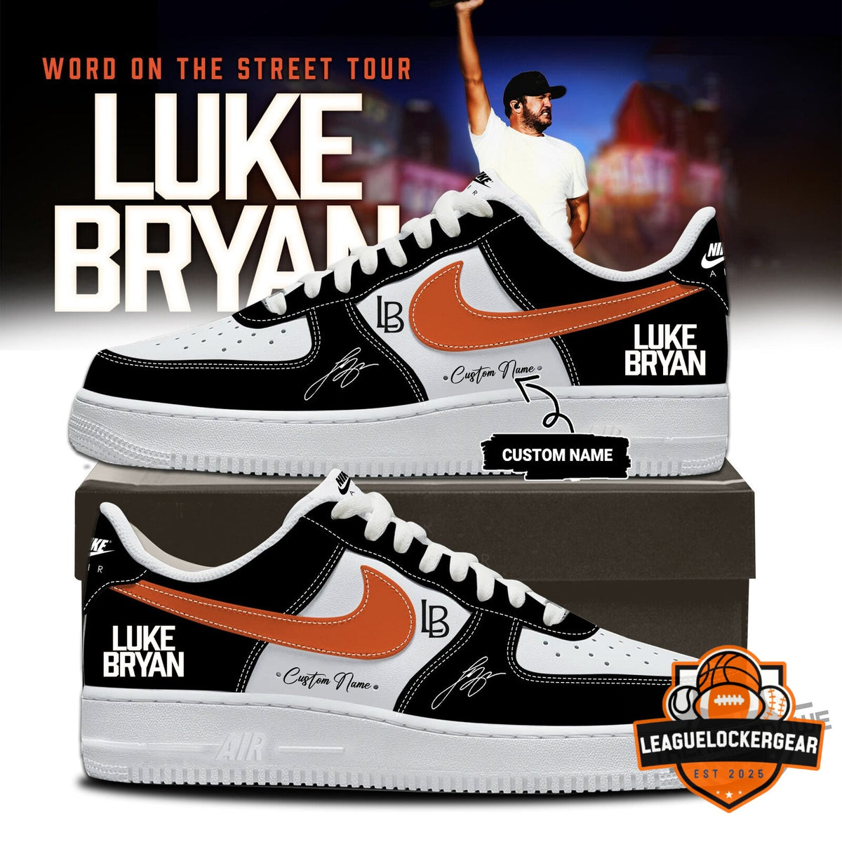 Luke Bryan Word on the Street Tour 2026 Custom Sneakers - LeagueLockerGear