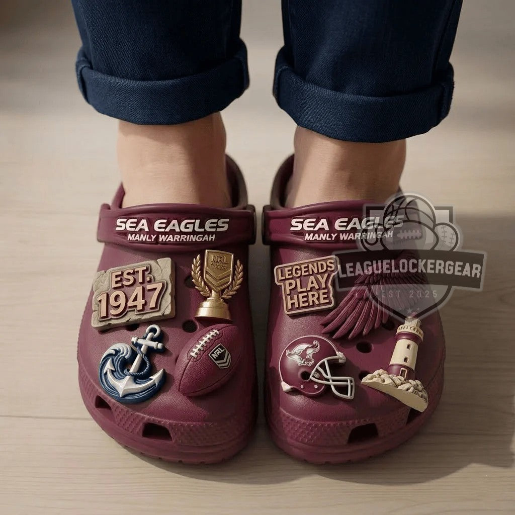 Manly Warringah Sea Eagles EST. 1947 Clogs - LeagueLockerGear
