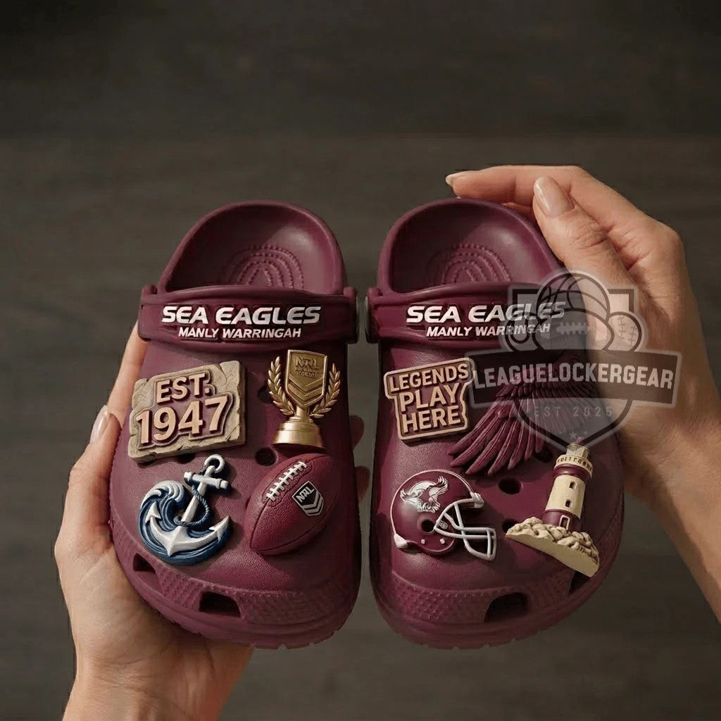 Manly Warringah Sea Eagles EST. 1947 Clogs - LeagueLockerGear