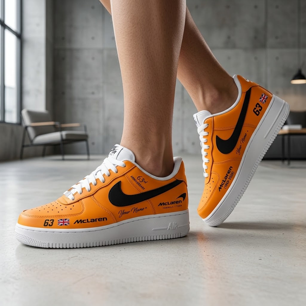 McLaren Formula 1 Team 63rd Anniversary Custom Sneakers - LeagueLockerGear