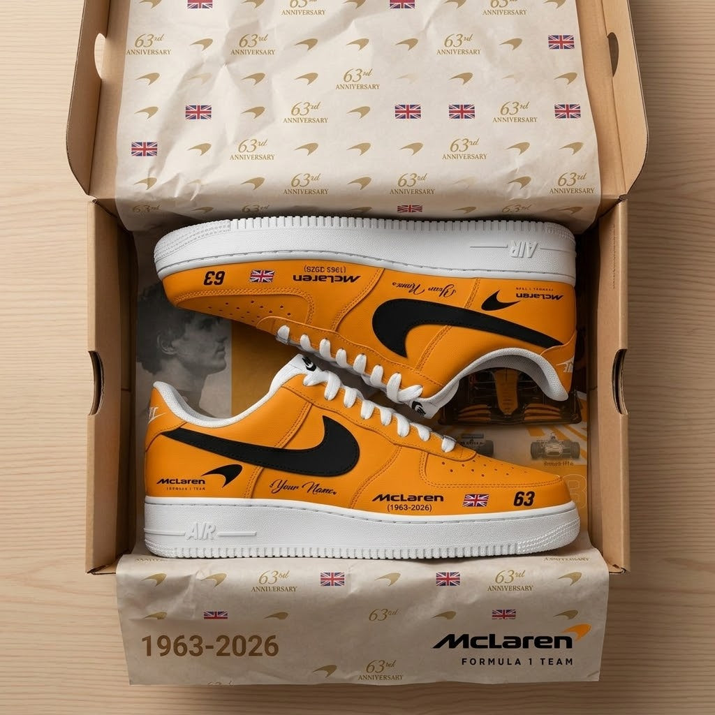 McLaren Formula 1 Team 63rd Anniversary Custom Sneakers - LeagueLockerGear