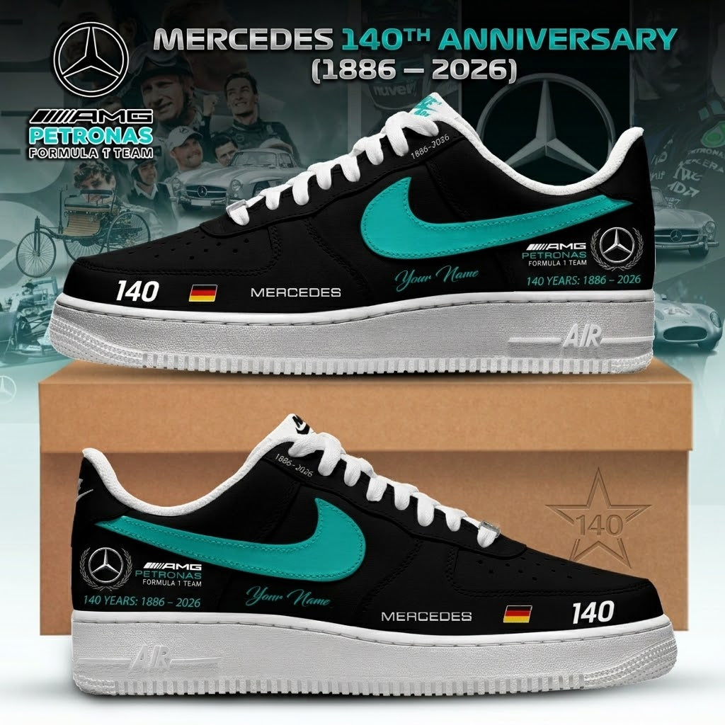 Mercedes 140th Anniversary 1886-2026 Custom Sneakers - LeagueLockerGear