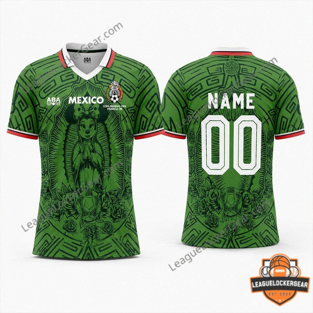 Disney Mexico World Cup Minnie Mouse Guadalupe 2026 Soccer Jersey - LeagueLockerGear