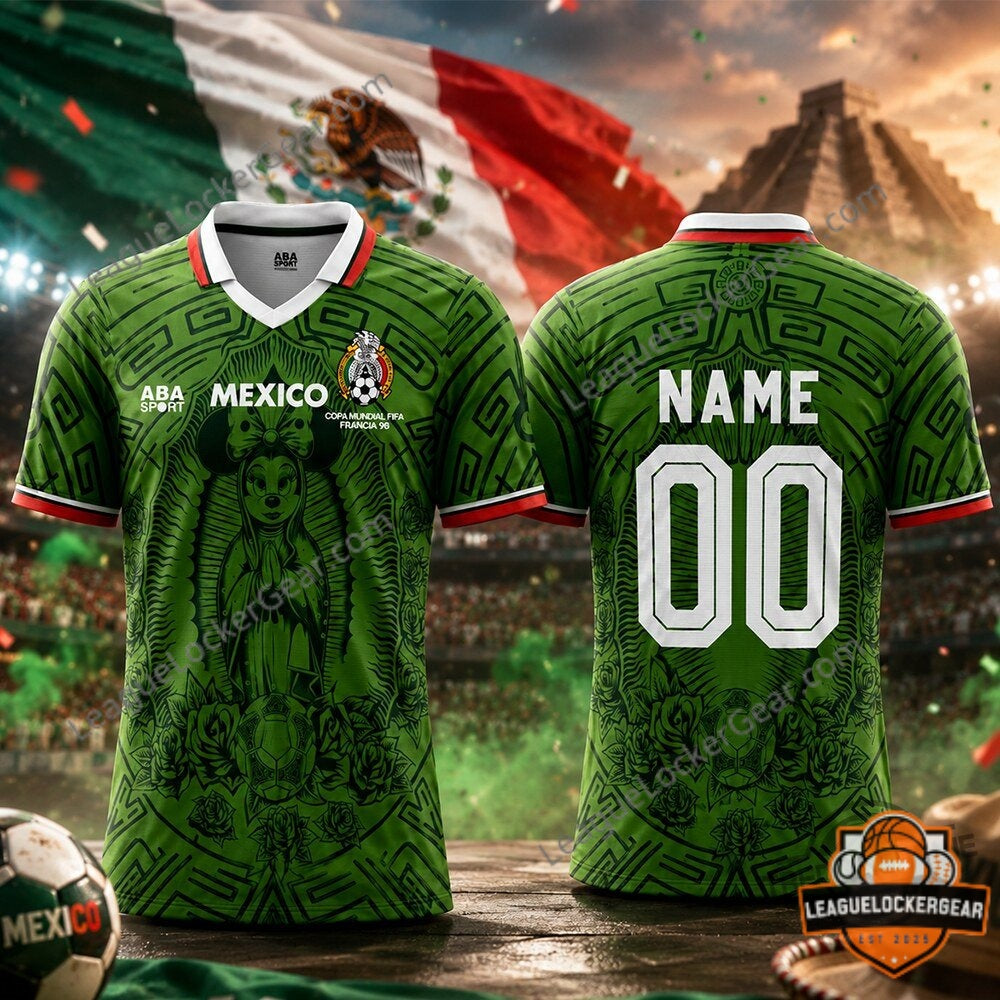 Disney Mexico World Cup Minnie Mouse Guadalupe 2026 Soccer Jersey - LeagueLockerGear