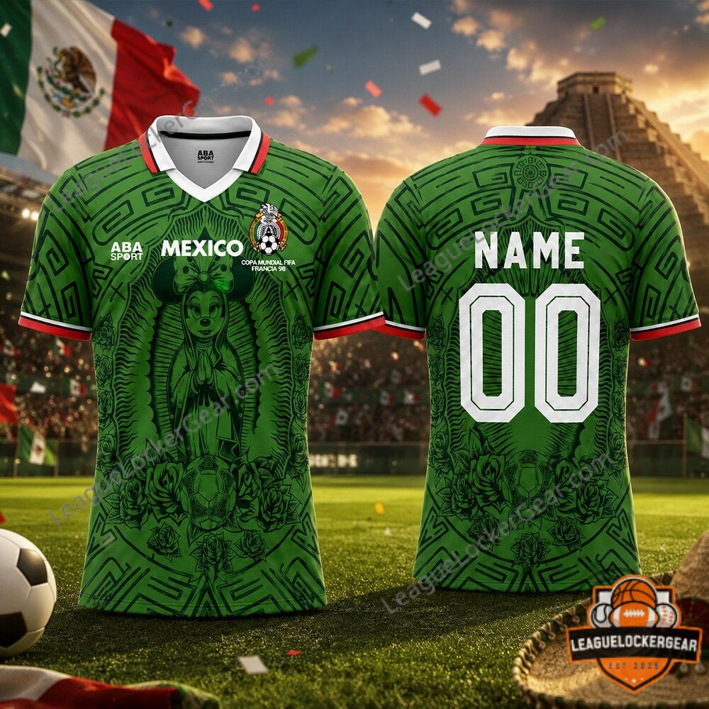 Disney Mexico World Cup Minnie Mouse Guadalupe 2026 Soccer Jersey - LeagueLockerGear