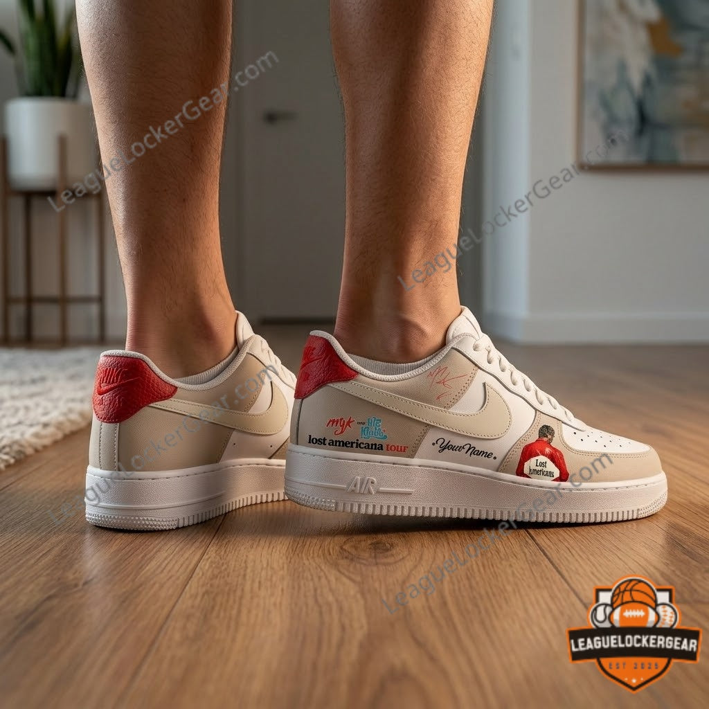 MGK with Wiz Khalifa Lost Americana Tour Custom Sneakers - LeagueLockerGear