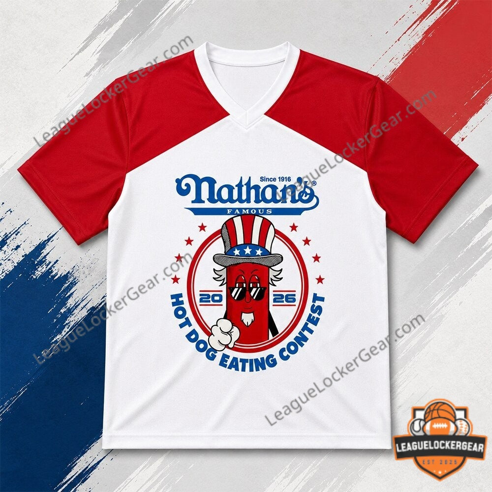 Joey Chestnut Nathan's Hot Dog Contest Jersey Shirt - LeagueLockerGear