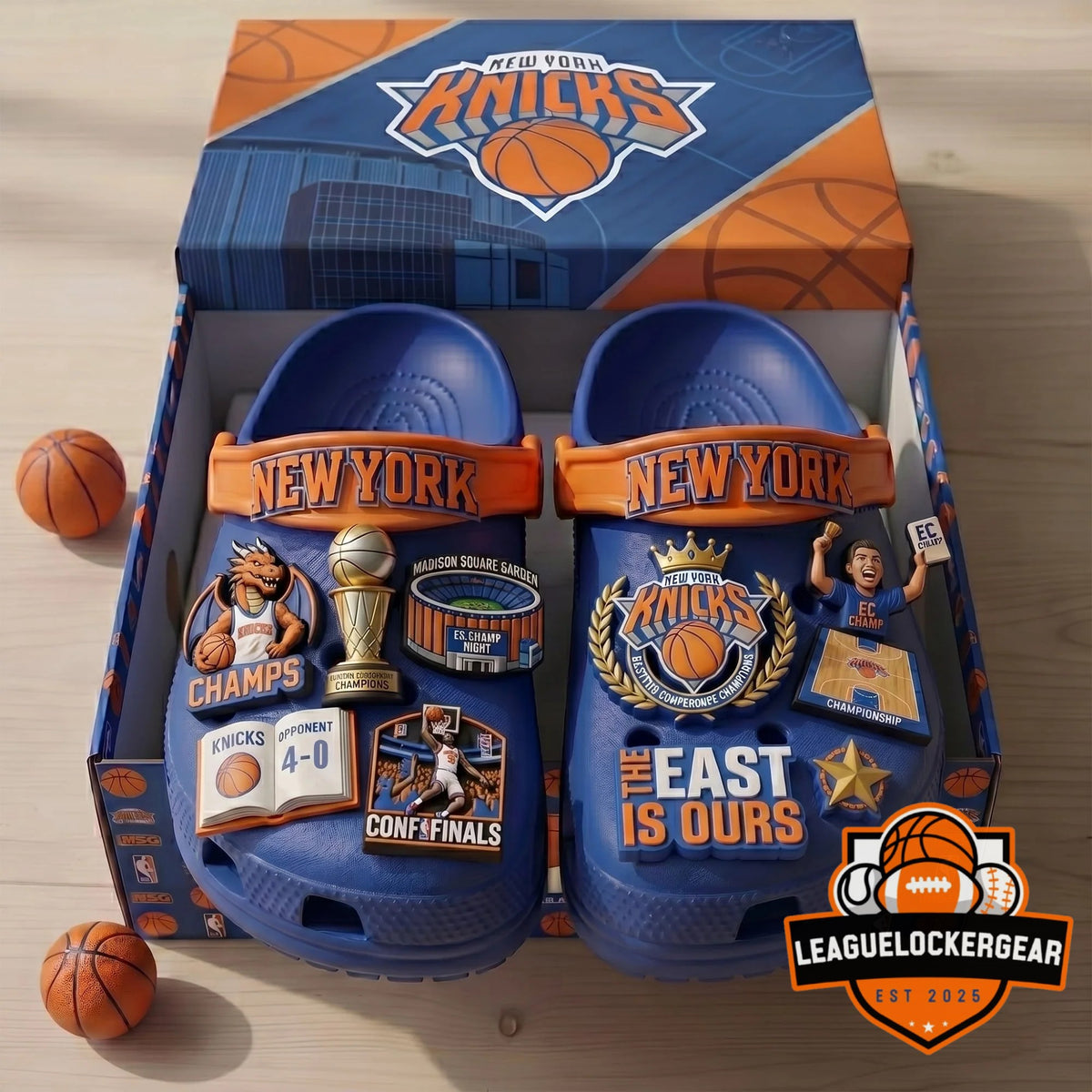 New York Knicks Championship Season Crocs Clogs - LeagueLockerGear
