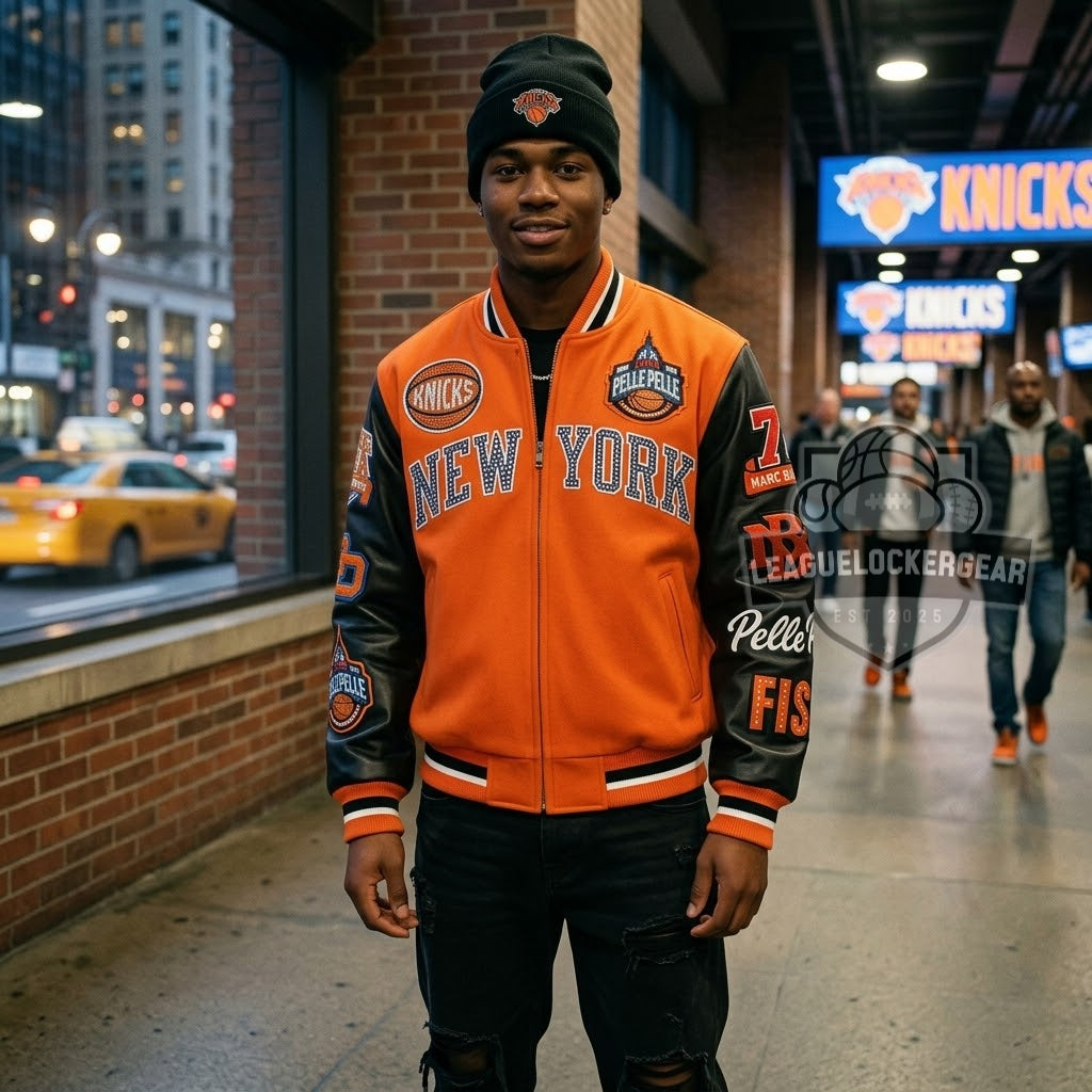 New York Knicks 2026 Collar Baseball Jacket - LeagueLockerGear