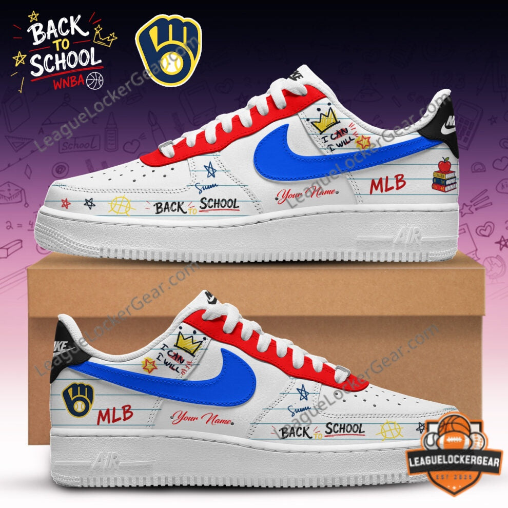 MLB x Back To School Custom Air Force 1 Sneakers - LeagueLockerGear