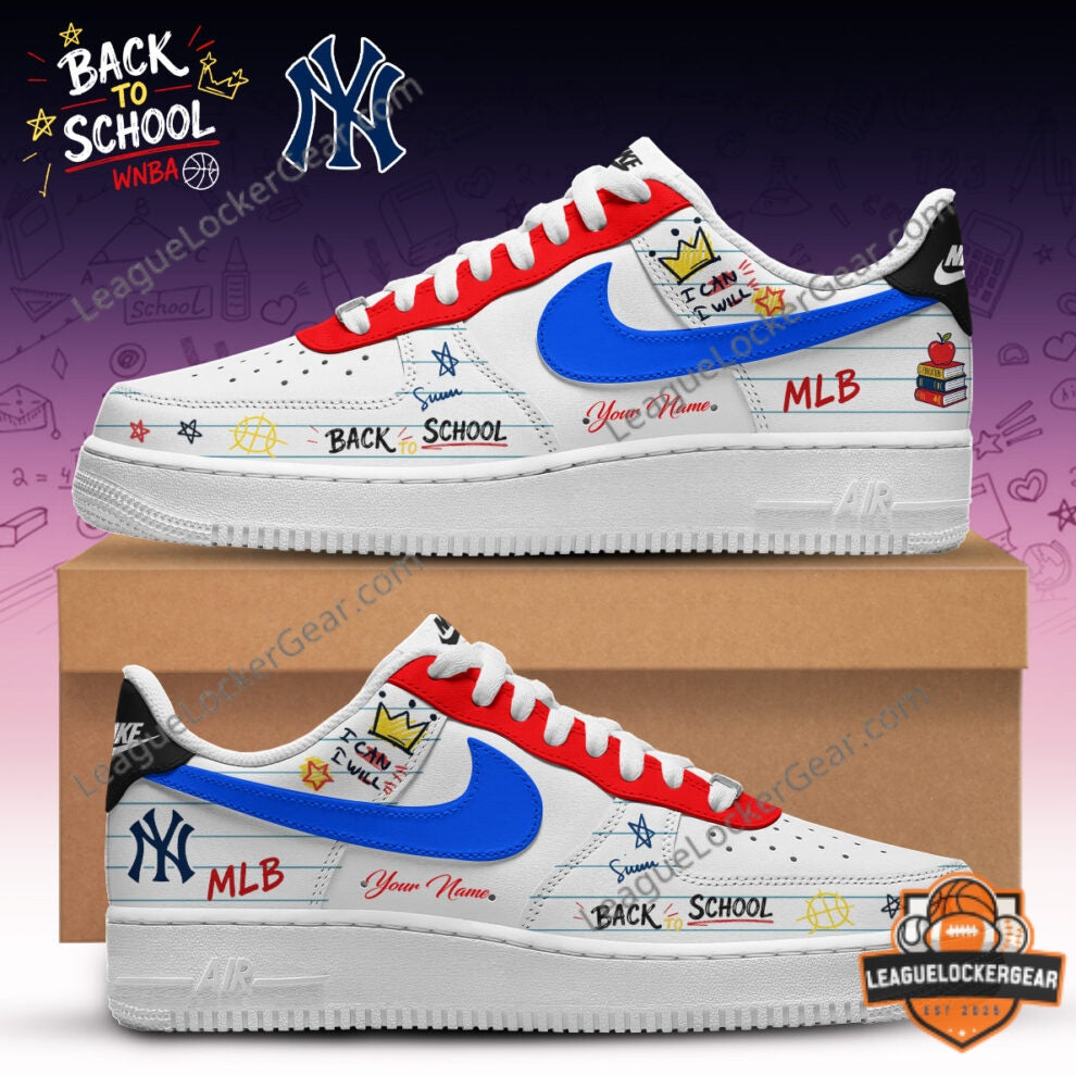 MLB x Back To School Custom Air Force 1 Sneakers - LeagueLockerGear