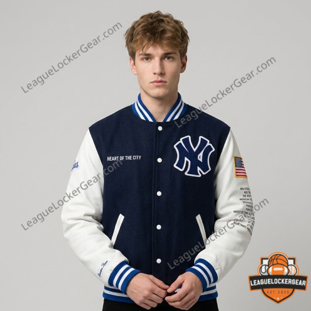 New York Yankees Jay-Z Heart of the City Varsity Jacket - LeagueLockerGear
