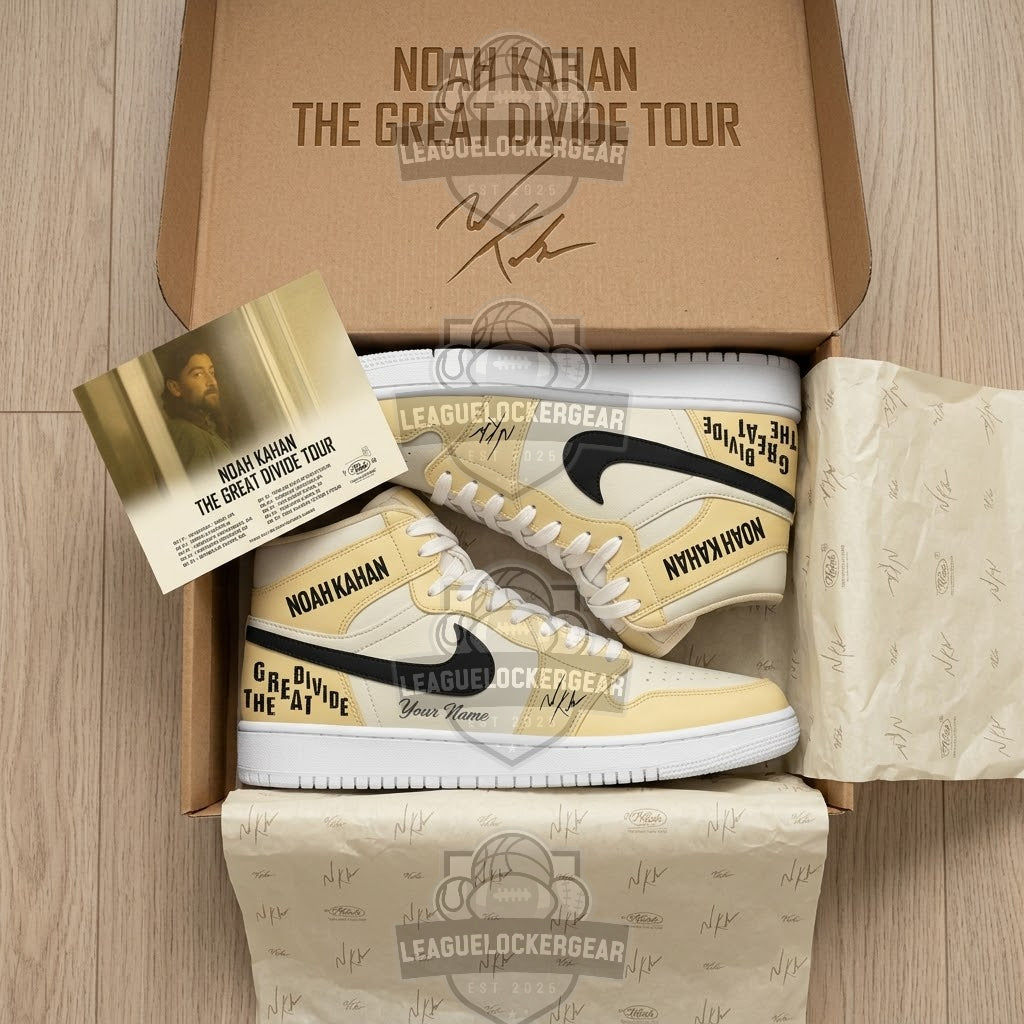 Noah Kahan The Great Divide Tour The Fourth Studio Album High-Top Sneakers - LeagueLockerGear