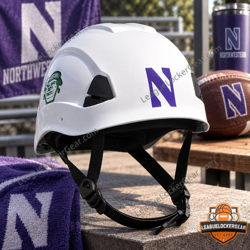 Northwestern Wildcats Chip Kelly David Braun Hard Hat - LeagueLockerGear